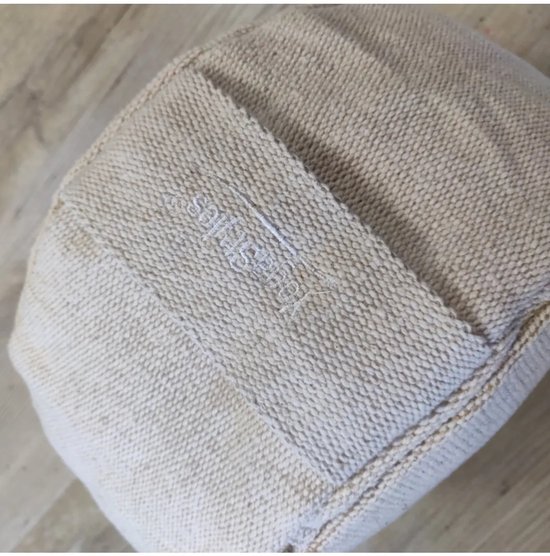 YogaStyles Design Meditatiekussen Zitkussen rond - creme - jute look van YogaStyles — afbeelding 5
