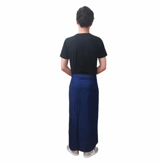Om Namaste Sarong - 635 - Blauw effen van Merkloos — afbeelding 4