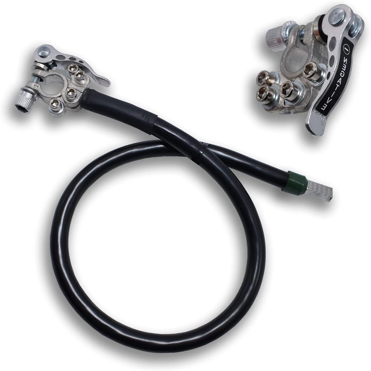 Accukabel met Poolklem - Autokabel Batterijkabel - Voertuigonderhoud - Snelsluiting - 50 mm - Zwart