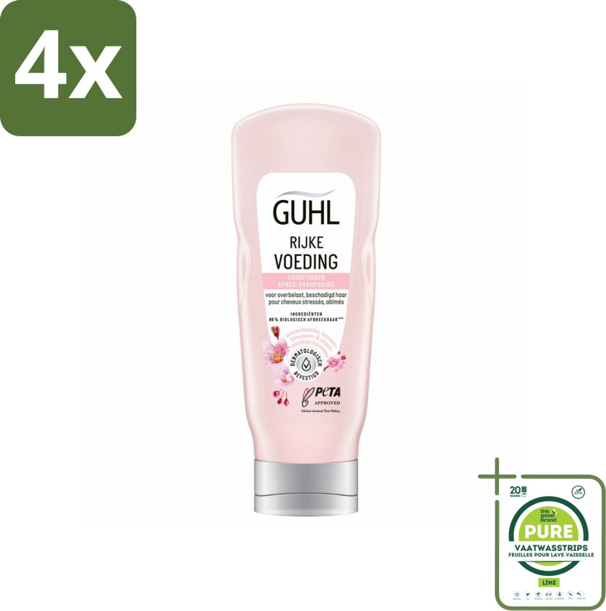 Guhl - Conditioner - Rijke Voeding - 200 ml - Voordeelverpakking - 4 stuks - Haar conditioner - Droge haren