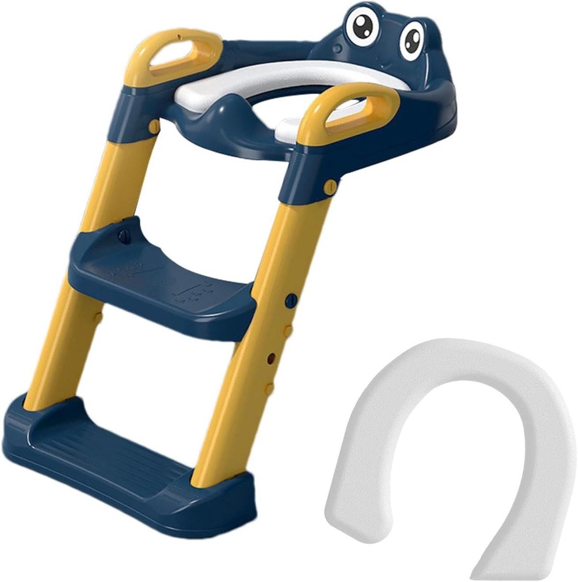 Potjestraining Ladder - Kinder Toilet Stoel - Zindelijkheidstraining - Verstelbare Hoogte - 40 cm Hoog - Purperblauw