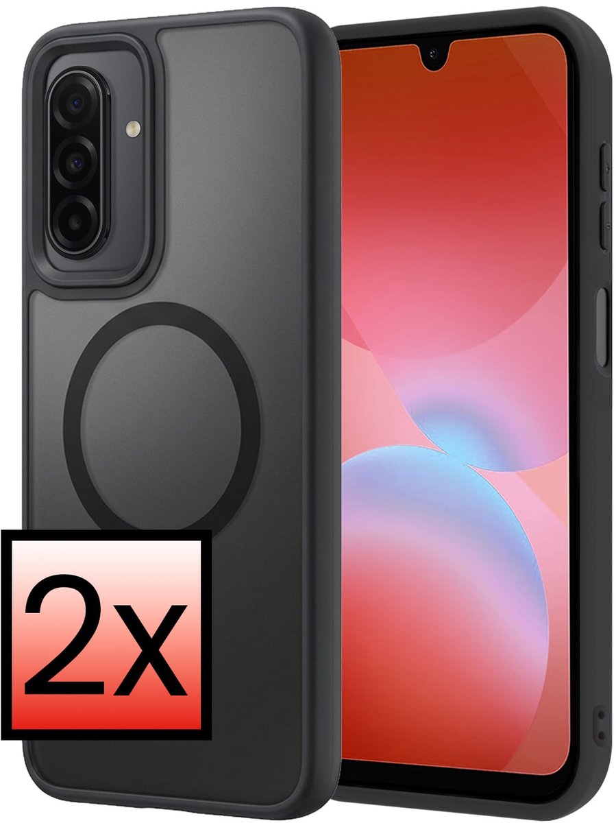 Hoesje - 2 Stuks - Geschikt voor Samsung Galaxy A26 - Magsafe Compatible - Sterk & Shockproof - Back Cover - Shock Proof Case - Telefoon Hoes - Zwart