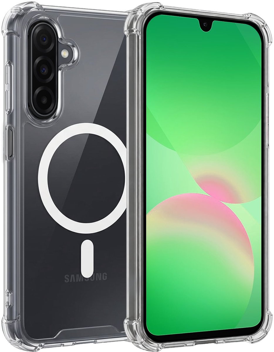 Hoesje Geschikt voor Samsung Galaxy A26 - Magsafe Compatible - Sterk & Shockproof - Back Cover - Shock Proof Case - Telefoon Hoes Shockproof - Transparant