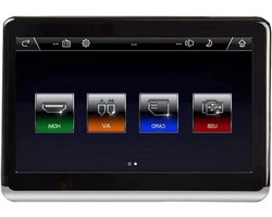 Draagbare DVD Speler - Automonitor Hoofdsteun - Reizen met Kinderen - 10.1 Inch Touchscreen - 23 kg - Zwart