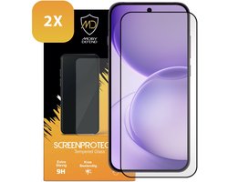 2-Pack MobyDefend Screenprotectors - Geschikt voor Oppo Reno16 Pro - Screensavers Met Zwarte Randen - Gehard Glas