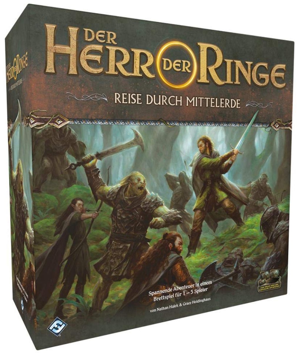 SnelShoppen - Bordspel Der Heer der Ringen, Reis door Middelaarde, Expertspel voor 1-5 spelers, Dungeon Crawler, vanaf 14 jaar, 60+ minuten speelplezi