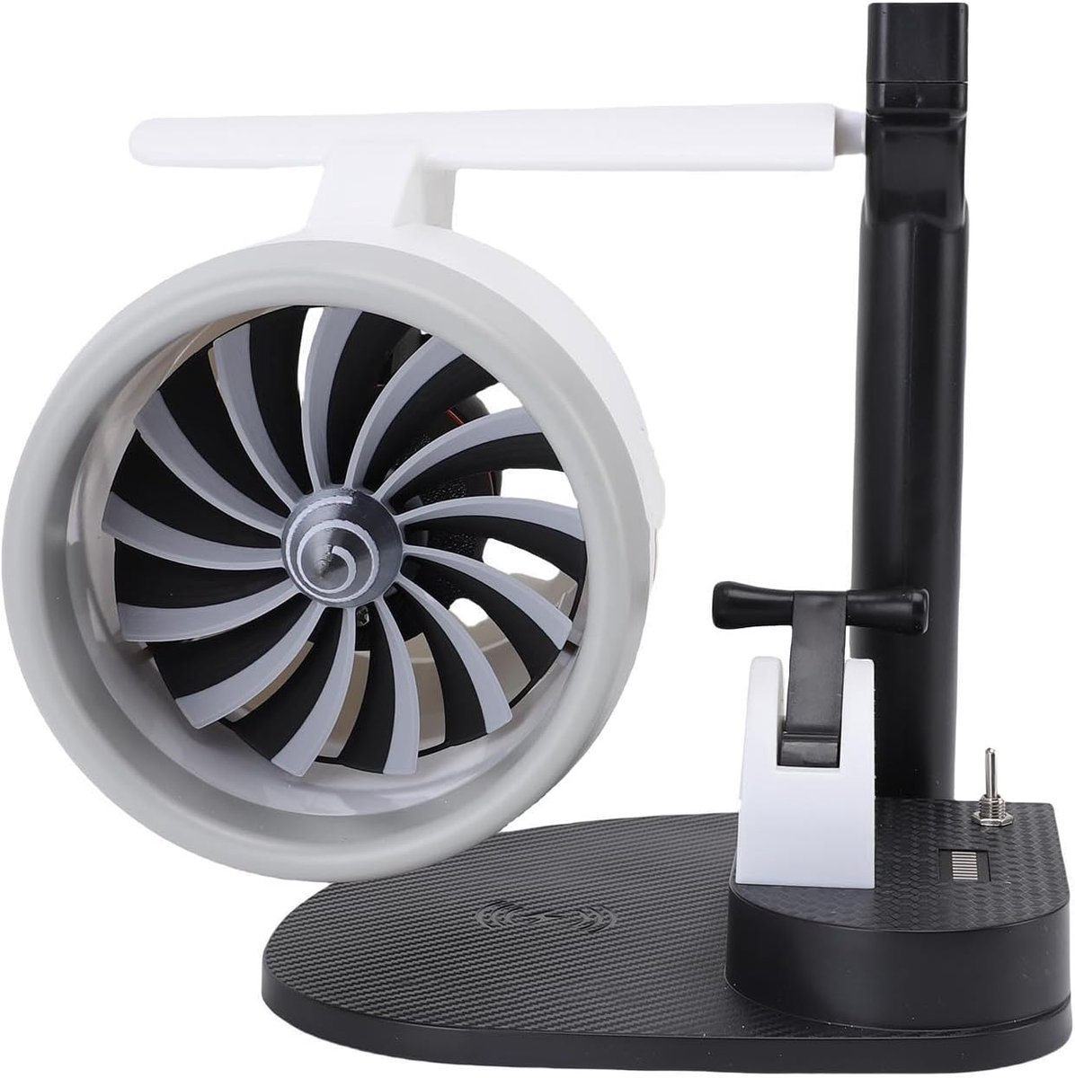 SnelShoppen - Ultieme Desktopventilator met Luchtbevochtiger 3 in 1, Regelbare Snelheid, 4000 Tpm Motor, Perfect voor Thuis en Kantoor, Blauw Licht