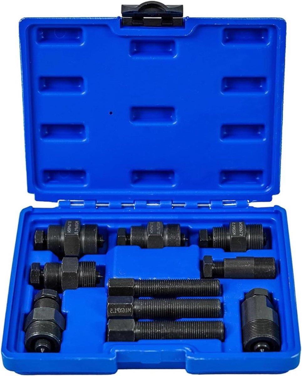 Vliegwiel Trekker Set - Motor Trekker Gereedschap - Motor Reparatie - 10 Delige Universele Set - Diverse Maten - Zilver