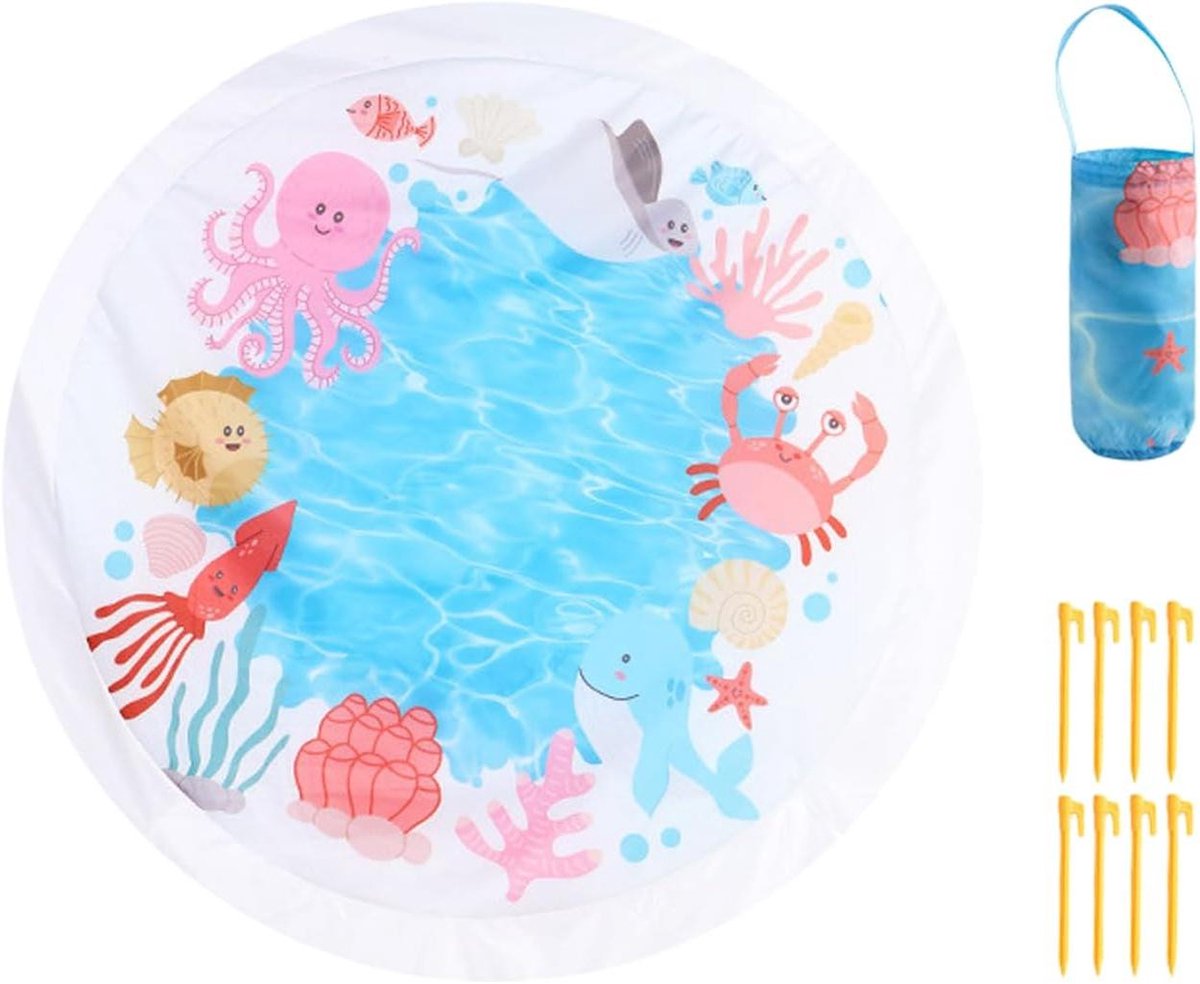 Baby Zwembad – Buiten Zwembad – Waterpret Buiten – Antislip Vierkante Mat – 140×140 cm – Enkel Kenmerk