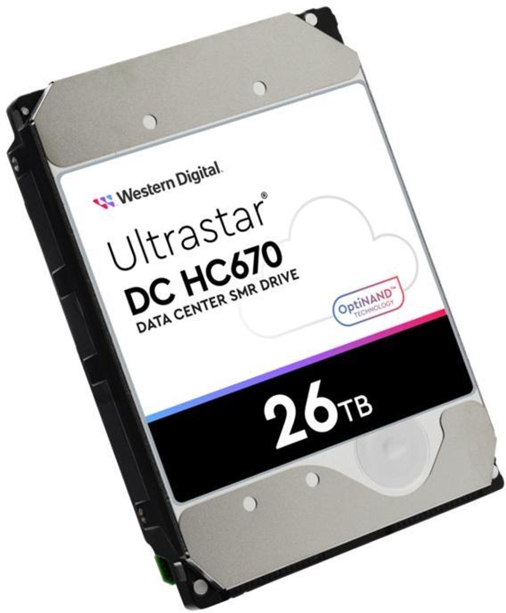 Western Digital Ultrastar DC HC670 26TB Enterprise HDD 3.5 Inch 7200 RPM SATA/SAS 512MB Cache UltraSMR HelioSeal OptiNAND Datacenter Harddisk