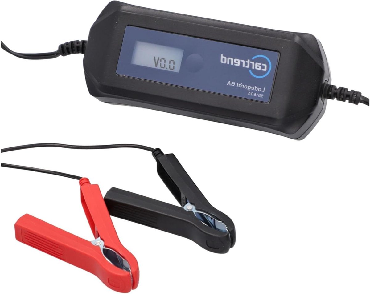 Acculader - Batterijlader - Voertuigaccu Onderhoud - Microprocessortechnologie - 6A - Zwart