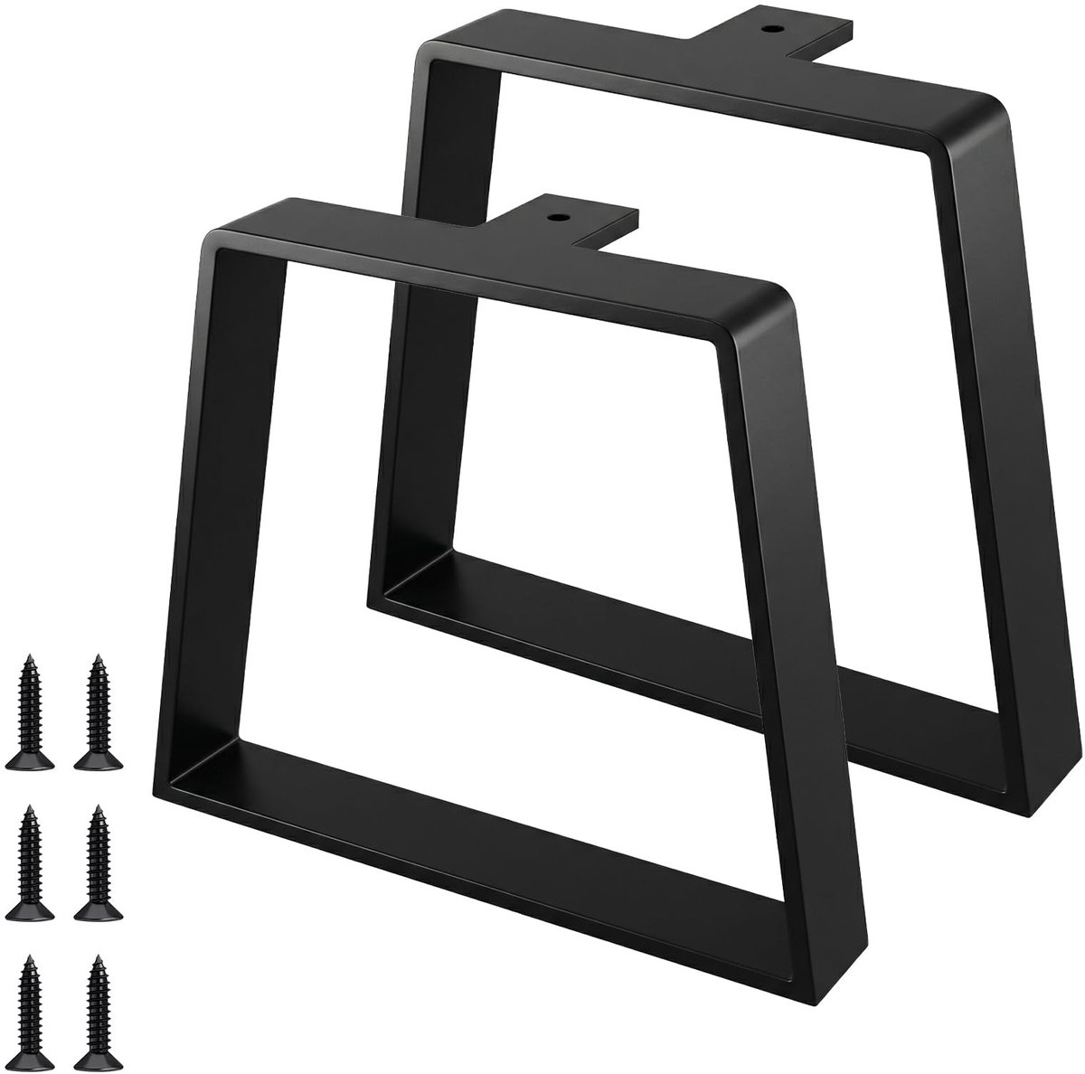 Omgoods - Metaal Tafelpoten Zwart Trapezium - Robuuste Furniture Legs voor DIY Meubels