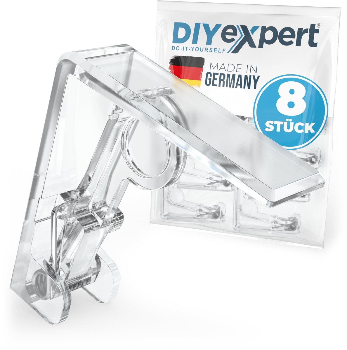 Omgoods - Set van 8 Transparante Tafelclips - Robuust en Weerbestendig