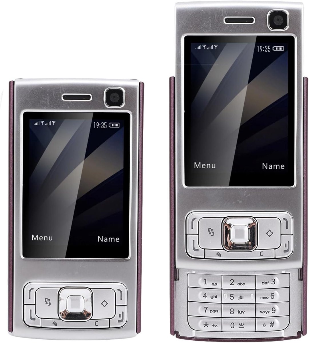 Ontgrendelde Schuifstelefoon, 2G GSM Mobiele Telefoon met 2.0in Scherm, 1000 MAh, Luidspreker, Dubbele Sim, Muziekspeler, Bluetooth, voor Senioren Kinderen (paars)