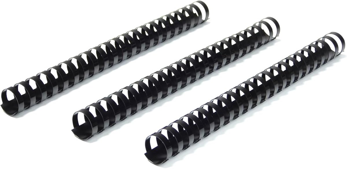 Bindruggen, 22 mm, 21 ringen, 190 vel bindcapaciteit, Zwart, A4, 36 stuks