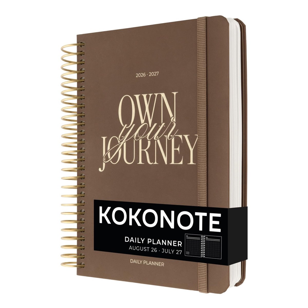 Omgoods - Kokonote A5 Academische Agenda 2026-2027 - Bitter Mocha