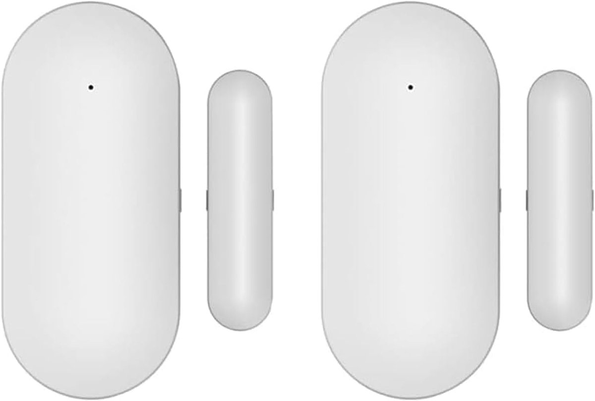 Draadloze raam-/deursensoren voor alarminstallatie, huis met ingangsalarm, anti-diefstal, inbraakbeveiliging, voor huis, magazijn, garage, winkel, kantoor (2 stuks)