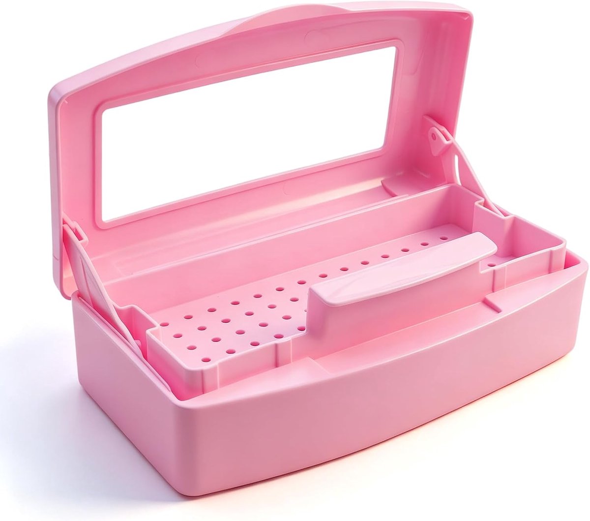 Desinfectiebak voor instrumenten, nagelgereedschap sterilisator box | Uitneembaar met zeef en deksel, ontsmettingsmiddel, instrumentenschaal voor manicure, haargereedschap, reinigingsartikelen
