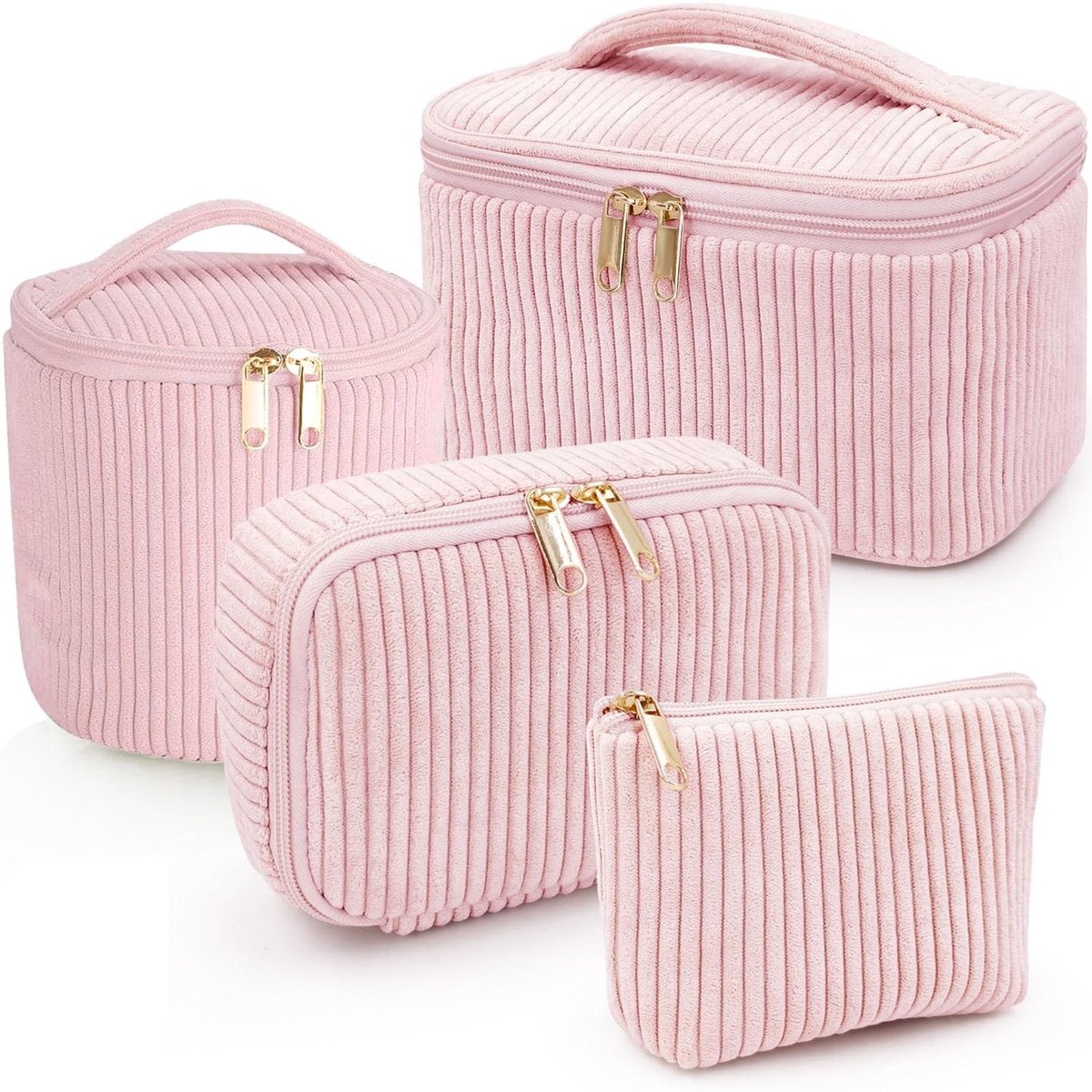 Omgoods - Set van 4 Make-up Tassen voor Vrouwen, Toilettas en Reisaccessoires