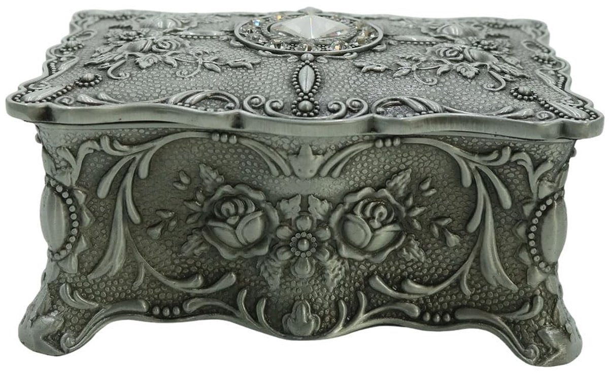 Omgoods - Vintage Sieradenbox voor Ringen en Oorbellen - Met Twee Compartimenten