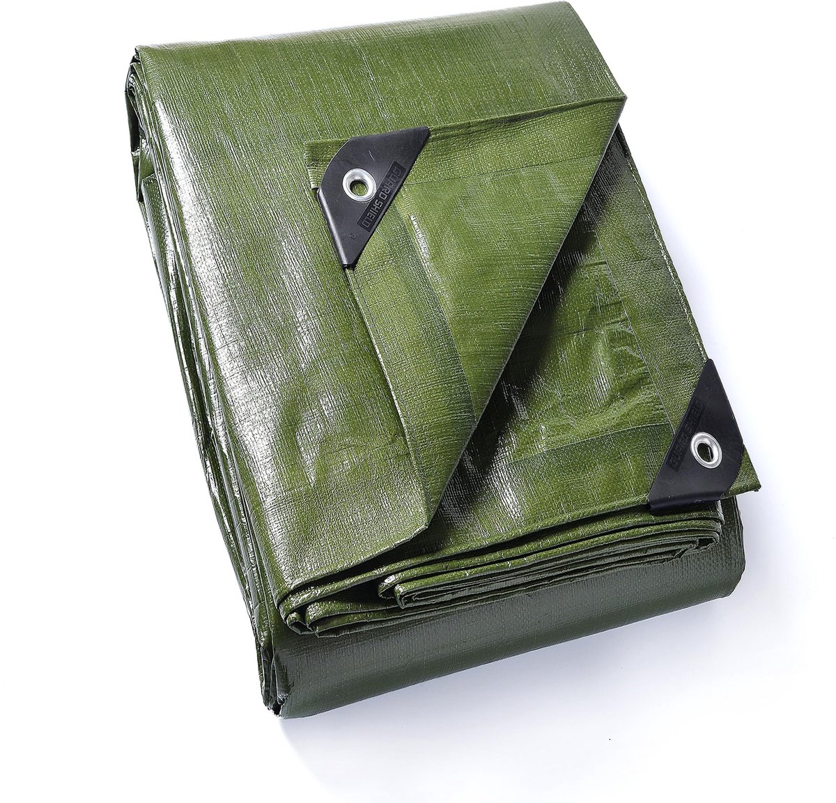Omgoods - Waterdichte Zeil met Oogjes - 3 x 3 m - Groene Beschermhoes - UV-bestendig