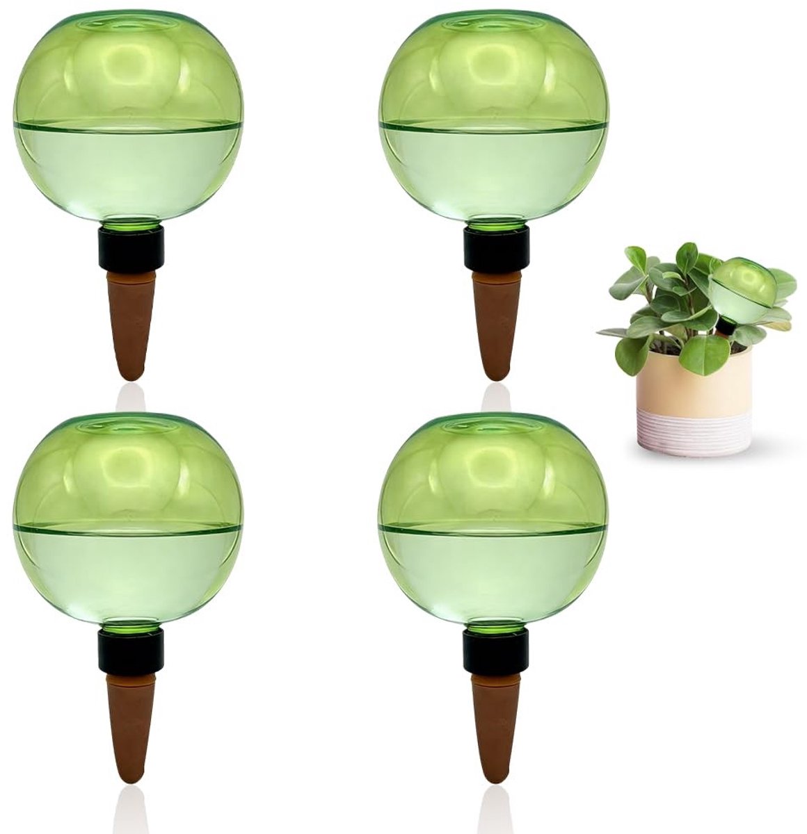 Omgoods - 4 Stuks Automatische Irrigatieballen 500 ml - Zelfbewatering voor Planten