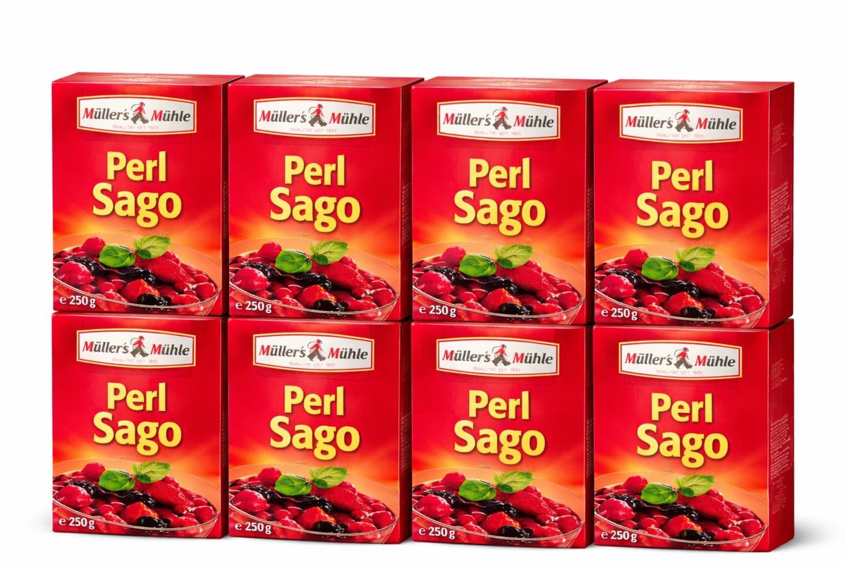 Omgoods - minafood Bundle voor Perl Sago 4x250g + Notitieboek - Ideaal voor Desserts