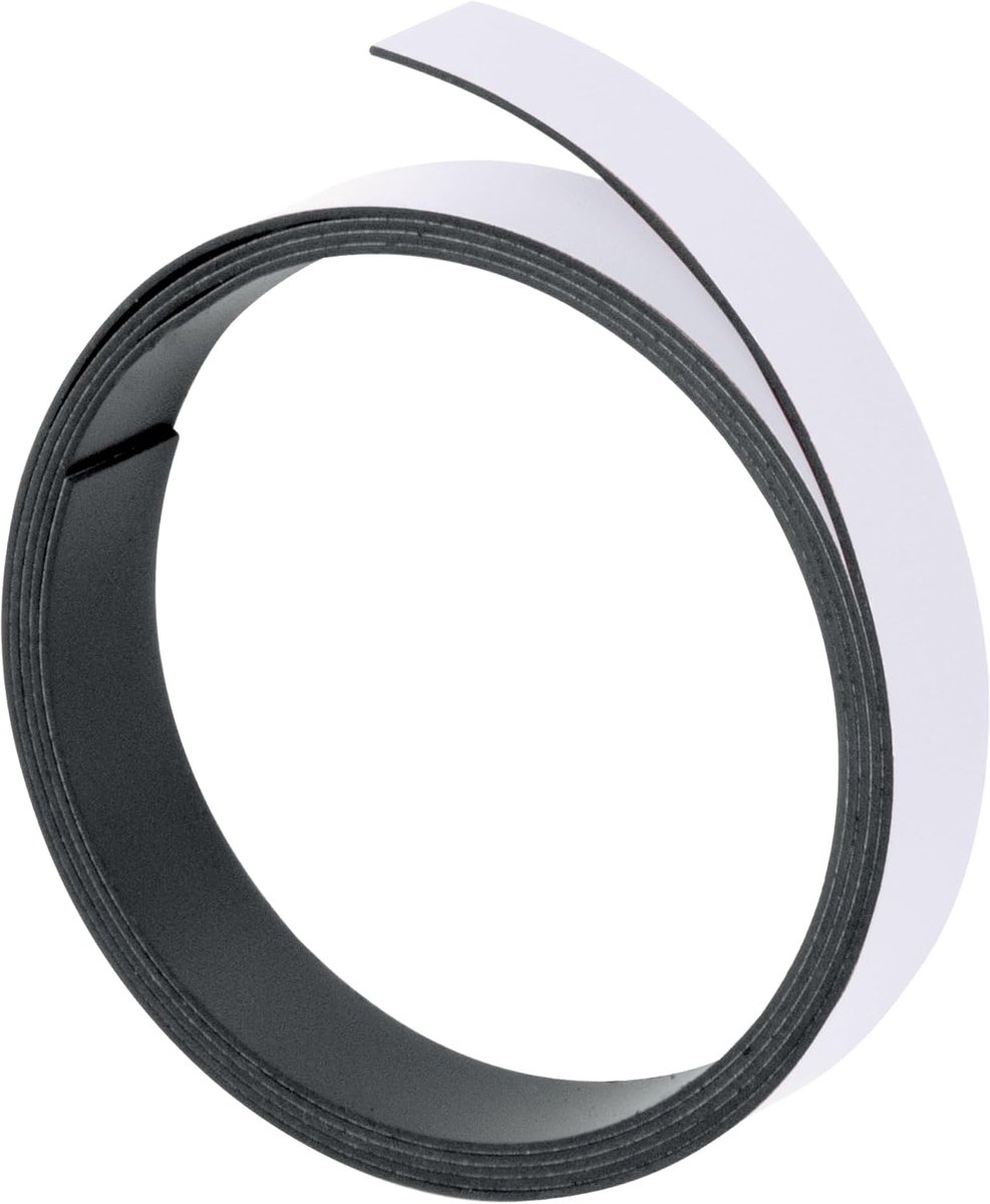 GmbH M803 09 magneetband, 100 cm x 15 mm, dikte: 1 mm, wit