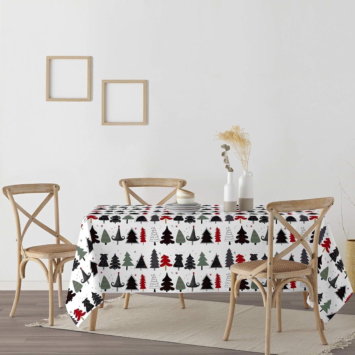 | Kersttafelkleed | anti-vlek tafelkleed | rechthoekig hars | tafelkleed (gelamineerd) | tafelkleed | huishoudtafel (140 x 140 cm)