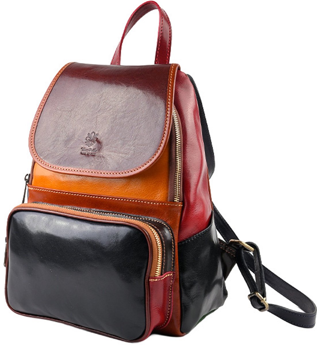 Giuliano lederen rugtas Nova - Dames - Made in Italy - Multikleur