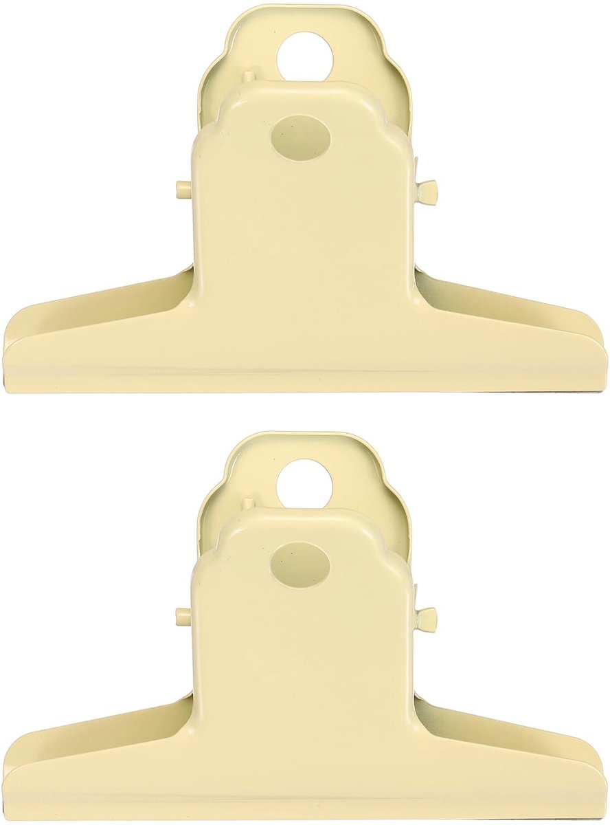 Omgoods - 2 Stuks Extra Grote Bindmiddelclips - Metalen Chipclips 7,6 cm voor Organisatie