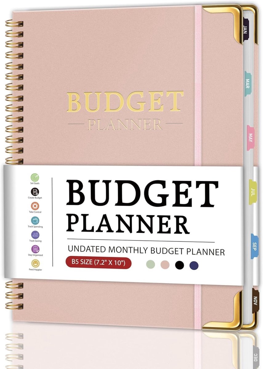 Omgoods - Budget Planner: Maandelijkse Budgetboek met Uitgaven Tracker
