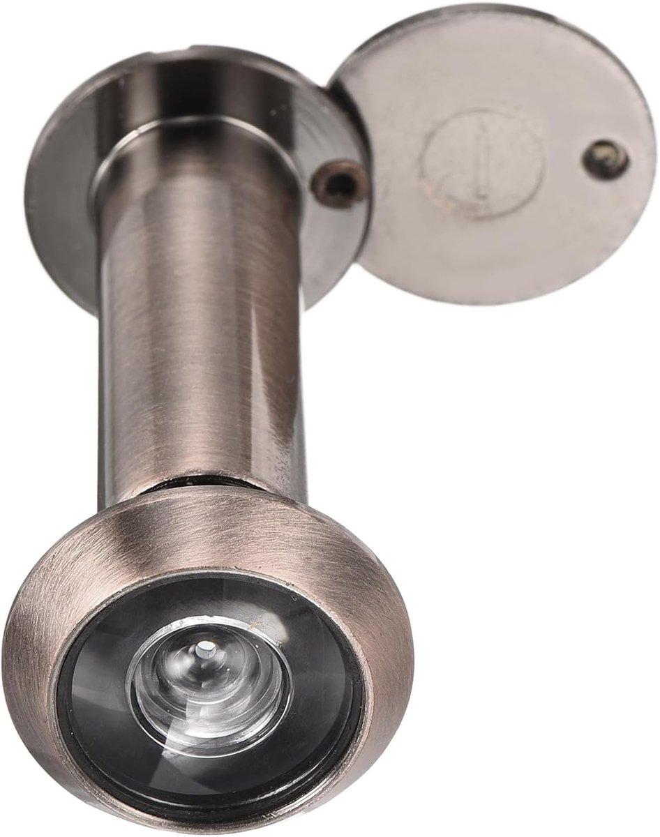 9/16 "deurkijker kijkgaatje 180-graden deurkijker past 2-3/16" tot 3-3/4" deur kijkgat met roterende privacyhoes voor thuiskantoor hotel, rood brons
