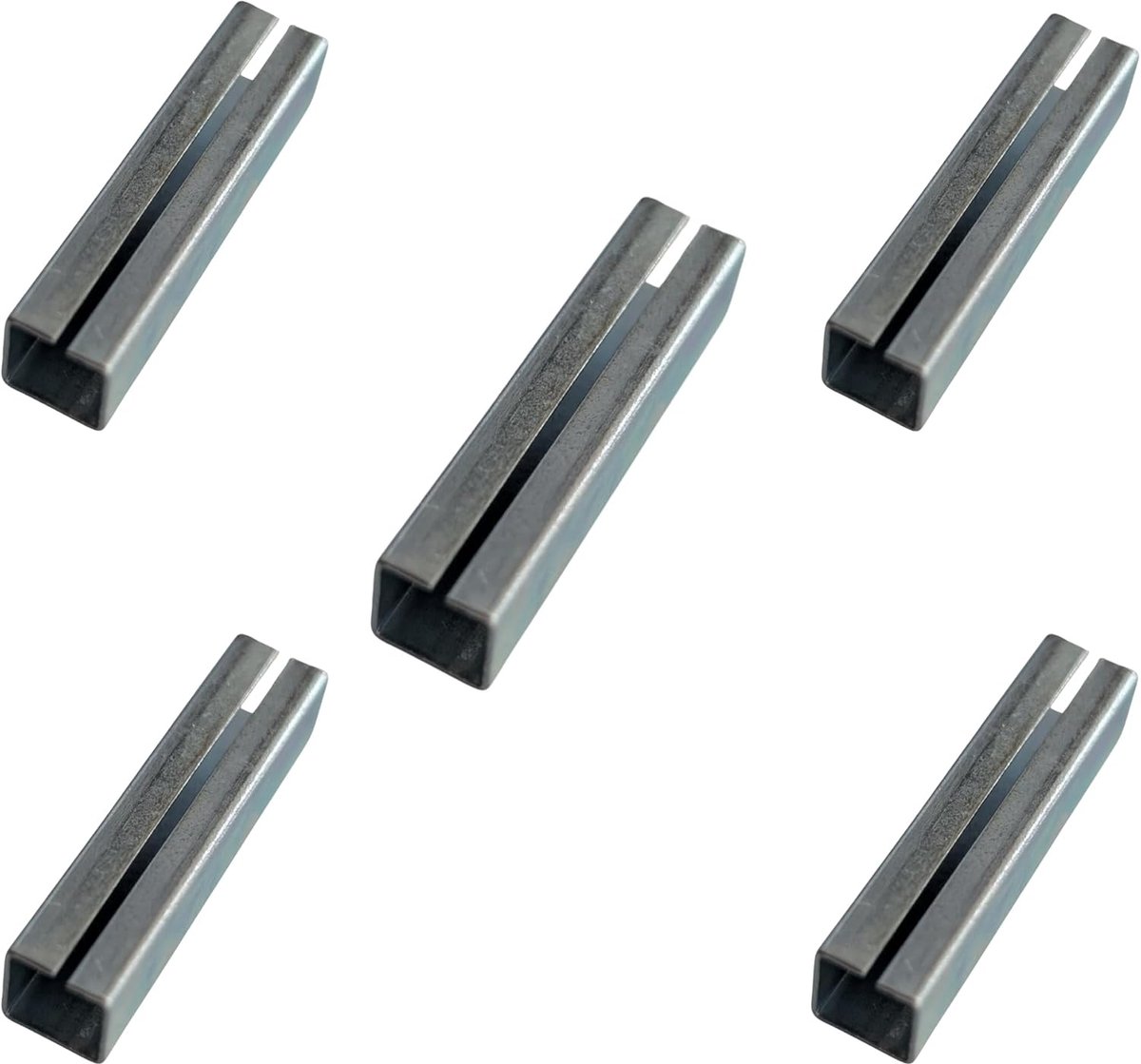 Compensatiehuls, ijzer, reduceerhuls om in te steken, H5041, staal blank, lengte 15 mm, adapterhuls voor achteraf inbouwen van 8 tot 8,5 mm, 5 stuks, metalen huls voor insteeksloten en deursloten