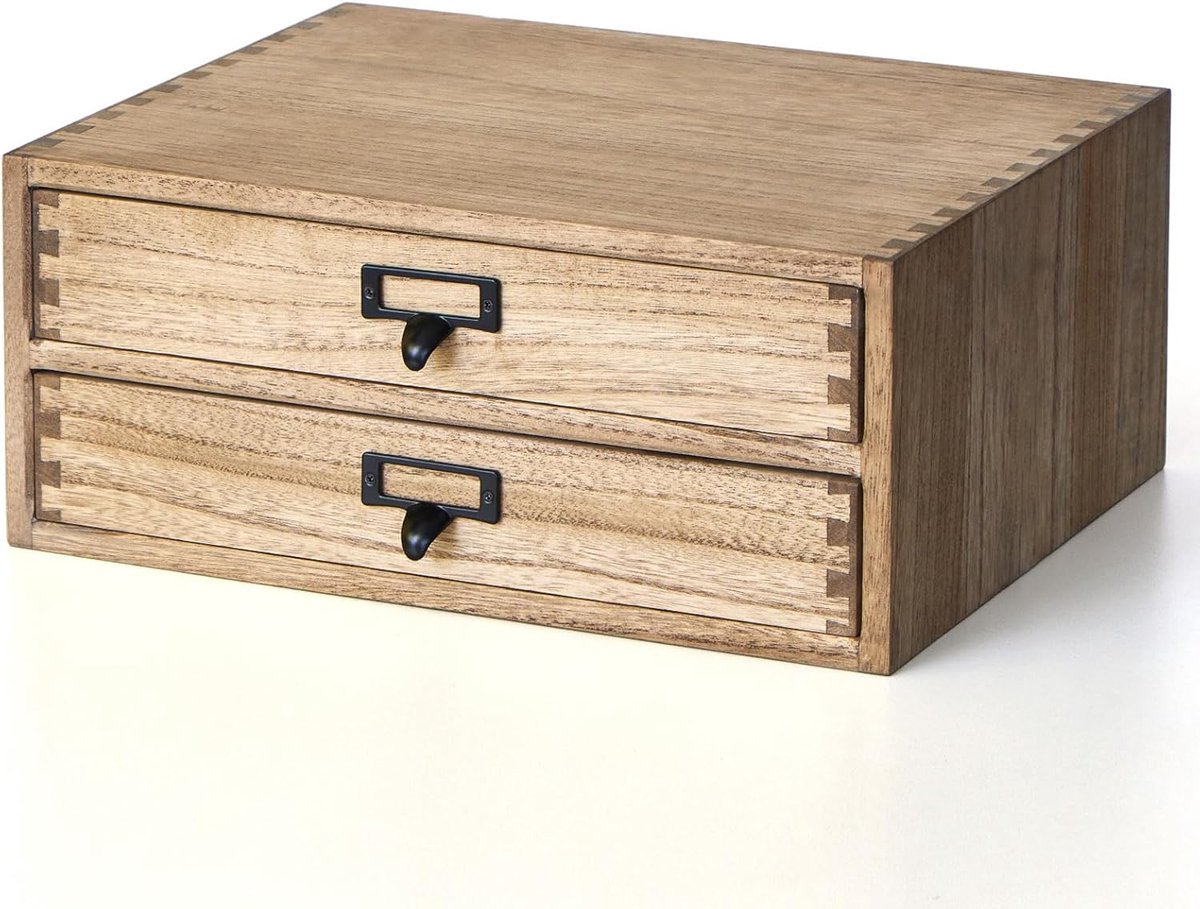 donkerhouten bureaulades, plat model, bureau-opbergsysteem voor printerstandaards, donkerbruin