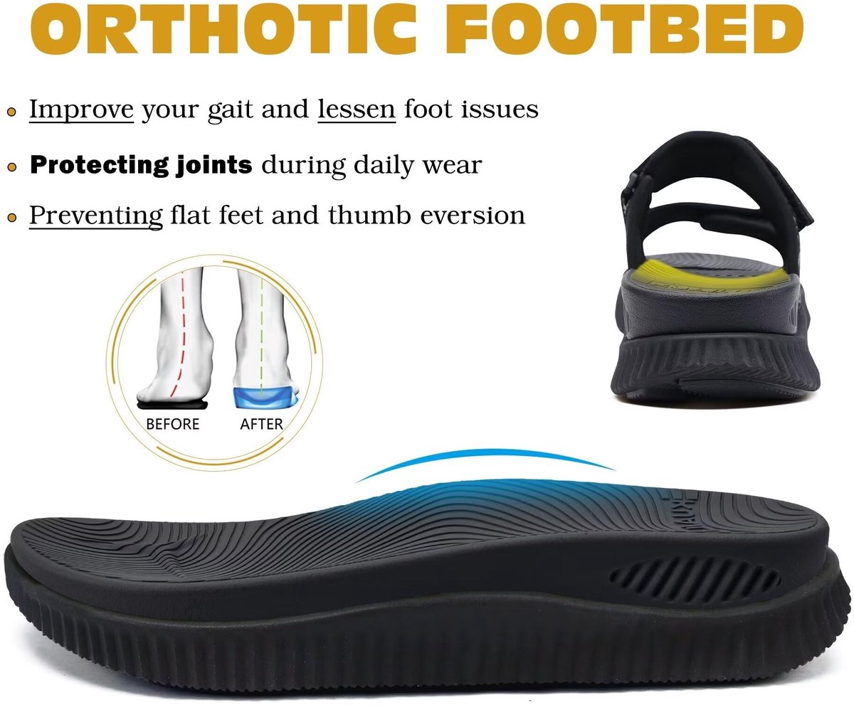 Omgoods - Dames Sportsandalen met Zacht Voetbed - Orthopedisch voor Kantoor & Casual