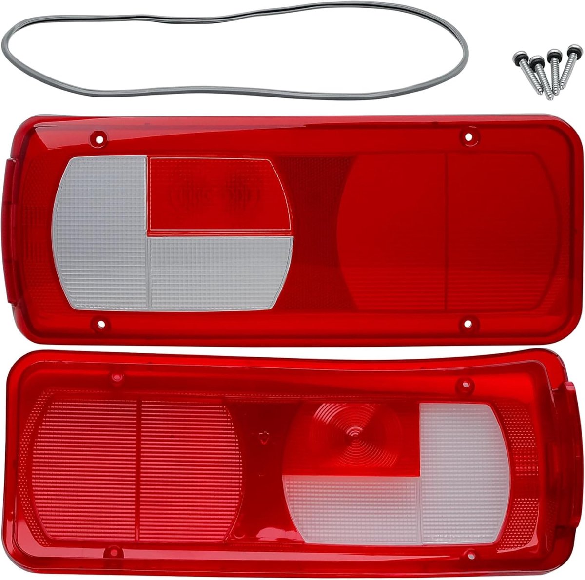 links chauffeurszijde voor achterlicht Acrylglas met rubberen afdichting en schroeven voor VW Crafter MAN TGE DAF LF CF XF XD oplegger