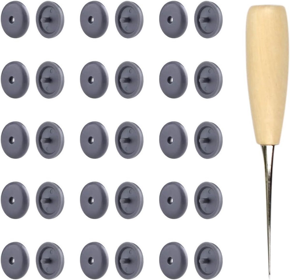 Veiligheidsgordel-stopknop grijs met houten handvat priem Geen lassen nodig voor het laden en lossen 15 sets