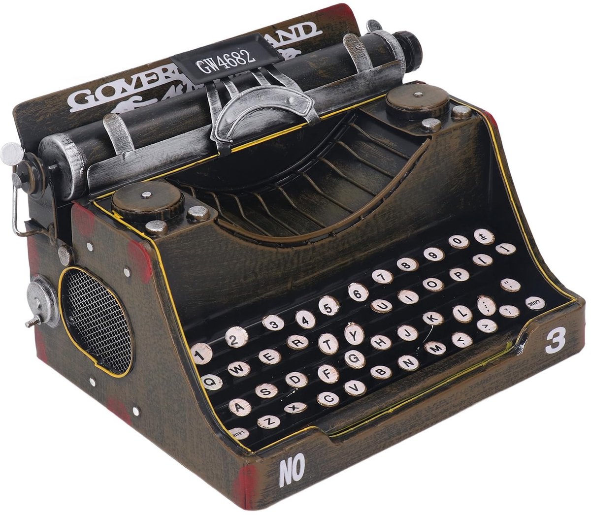 Omgoods- Typemachine Handgemaakt Vintage Design - Retro Decoratie - IJzeren Model - Decoratie Woonkamer - Tijdloze Keuze - Artistieke Uitstraling