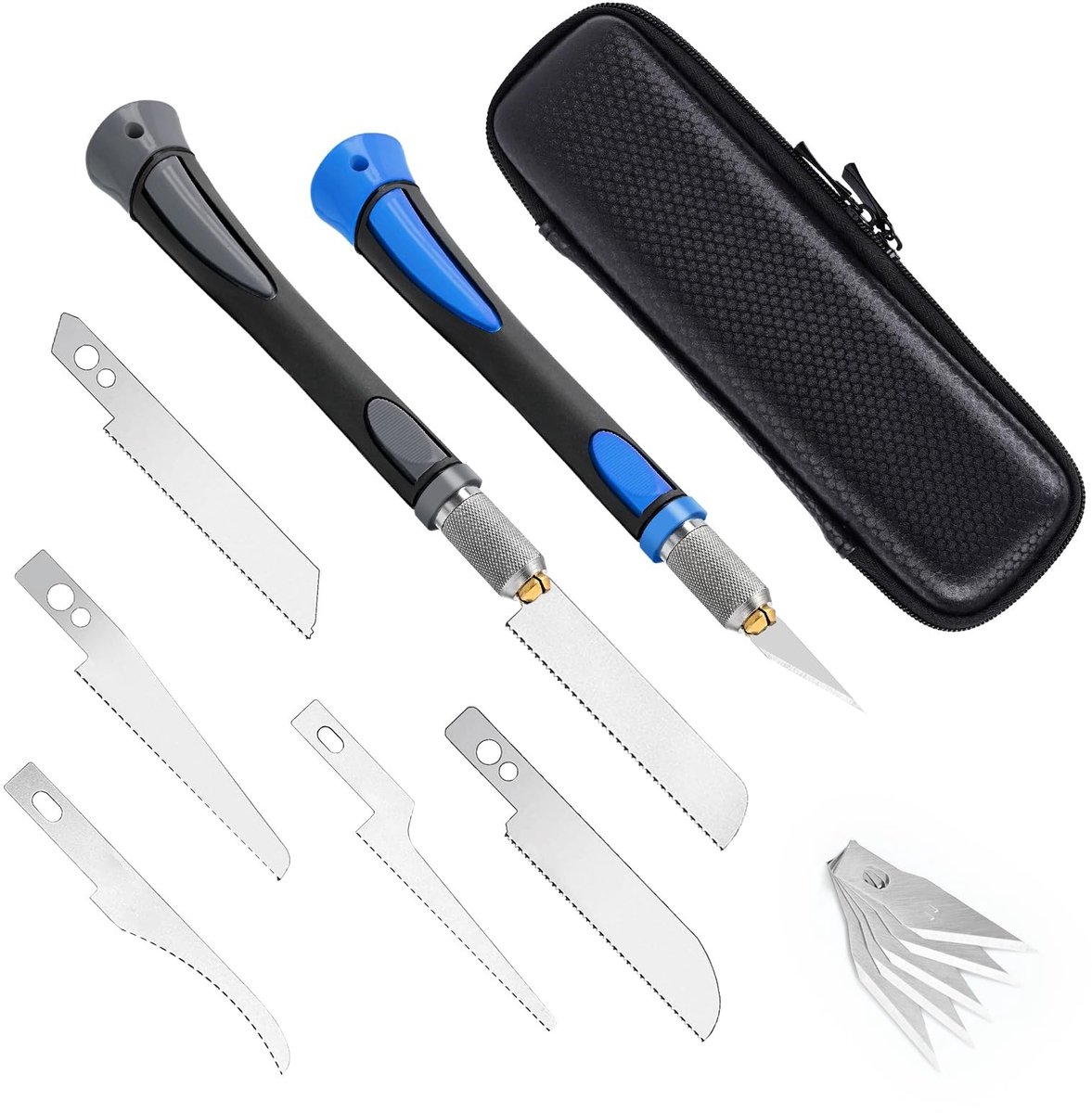 Omgoods - Mini Handzaag Set voor Modelbouw - Inclusief 6 Stuk Handgereedschap en 5 Spare Blades