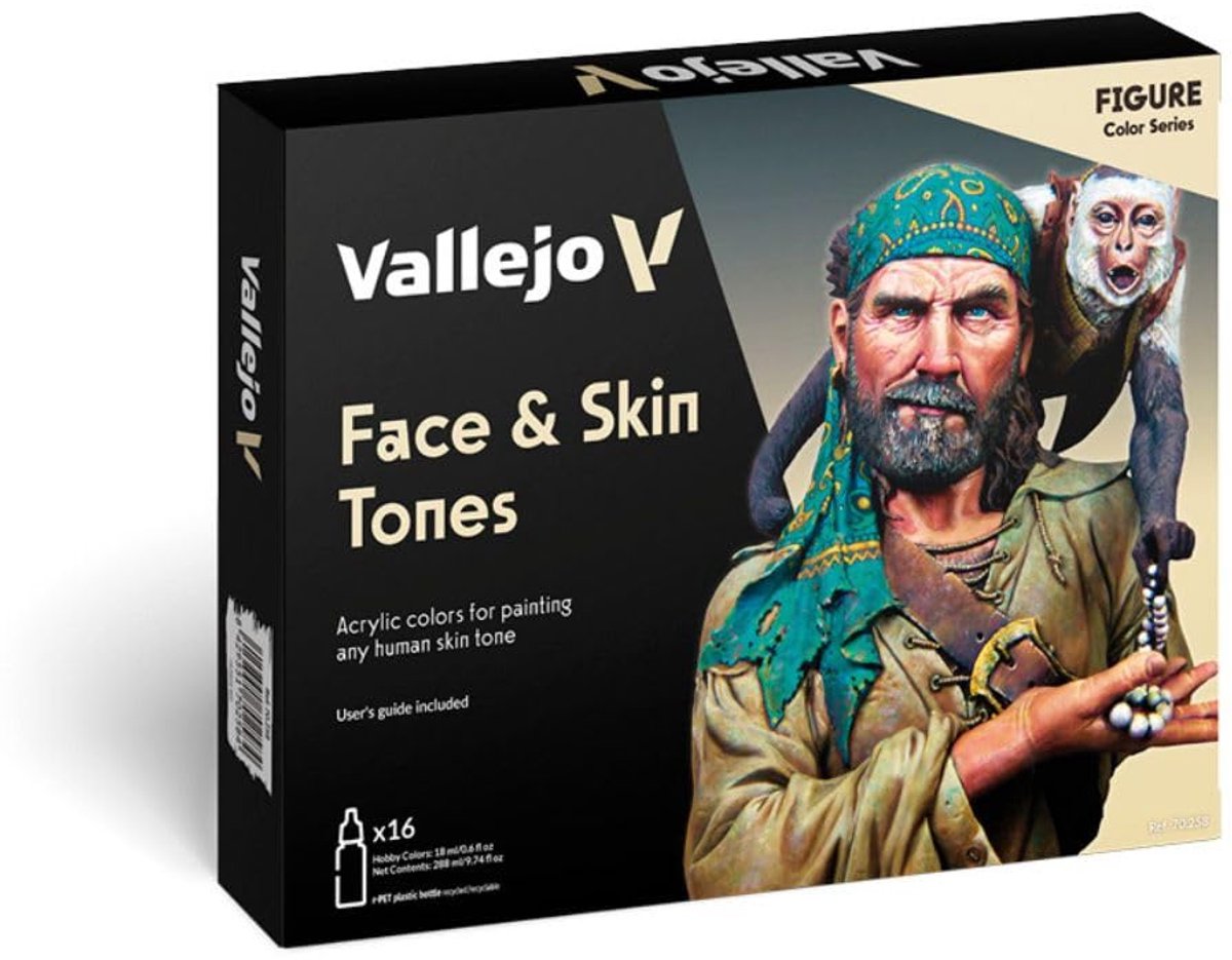 Omgoods - AV Model Color Set - Gezicht & Huid Tonen (16x18ml) voor Realistisch Schilderen