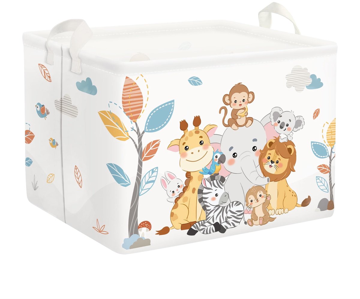 Omgoods - Opvouwbare Waterdichte Kinderwasmand met Olifant en Giraffe