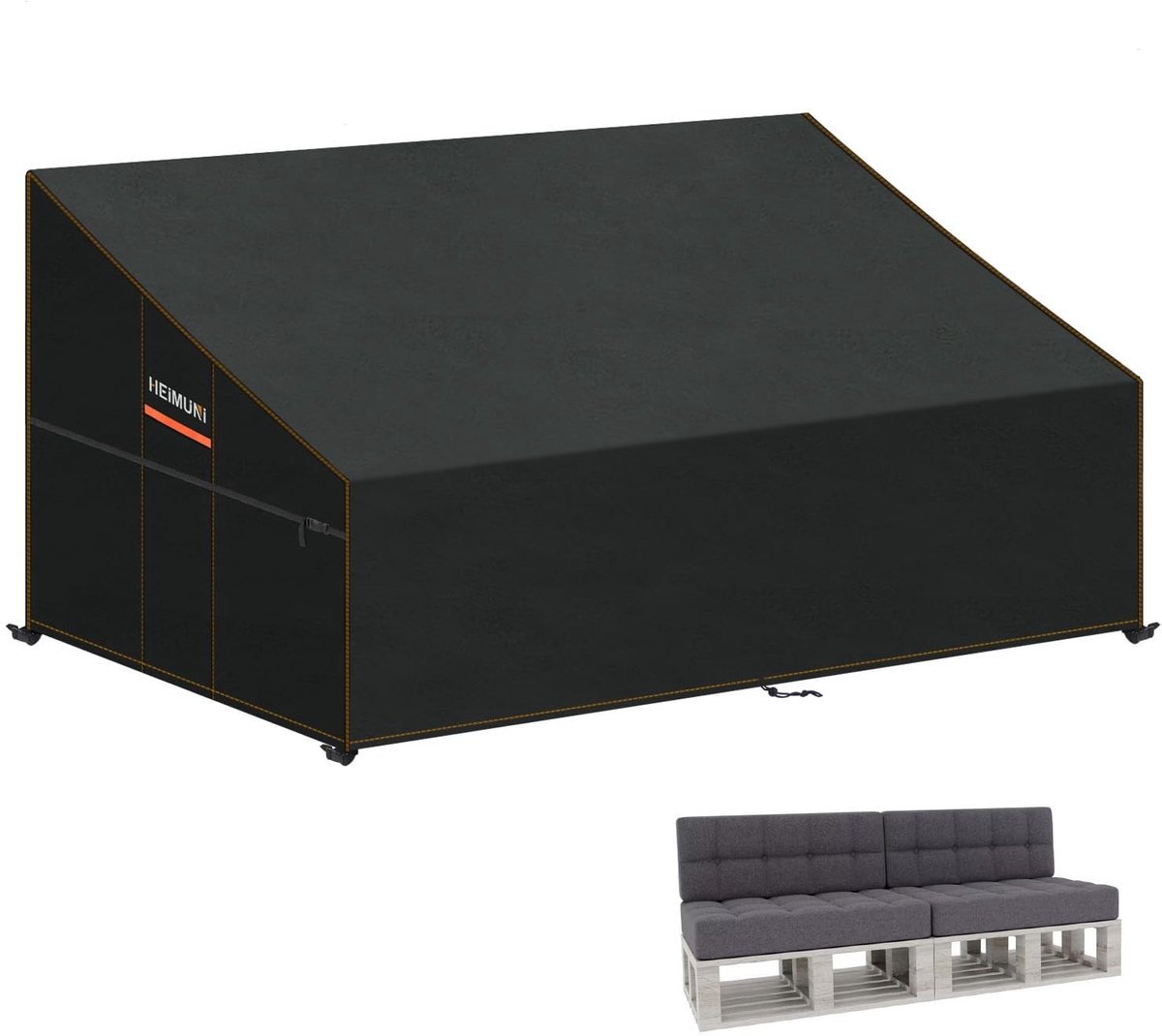 Omgoods - Palletbank Hoes Waterproof 255x99x80/40cm - Bescherming voor Palletmeubilair