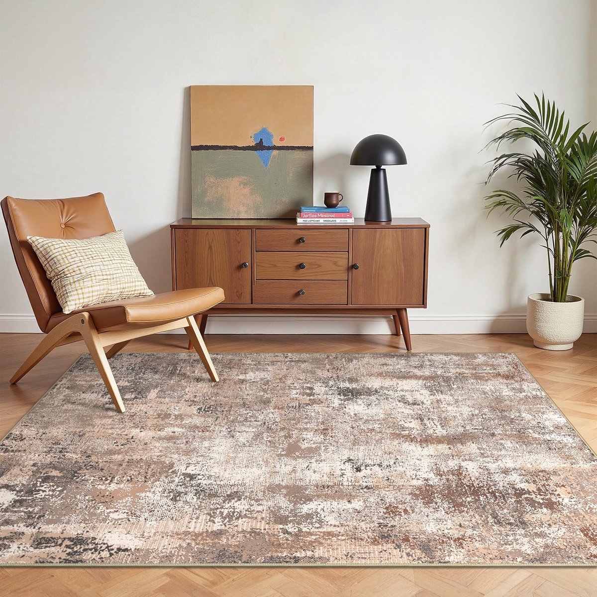 Omgoods - Abstracte Living Room Rug 120 x 170 cm - Kort Pool Tapijt voor Huis en Kantoor