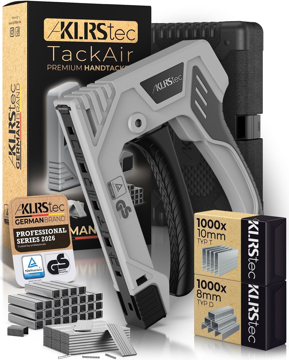 Omgoods - TackAir Premium Hand Tacker Set - Handgereedschap voor Gemakkelijk Nieten
