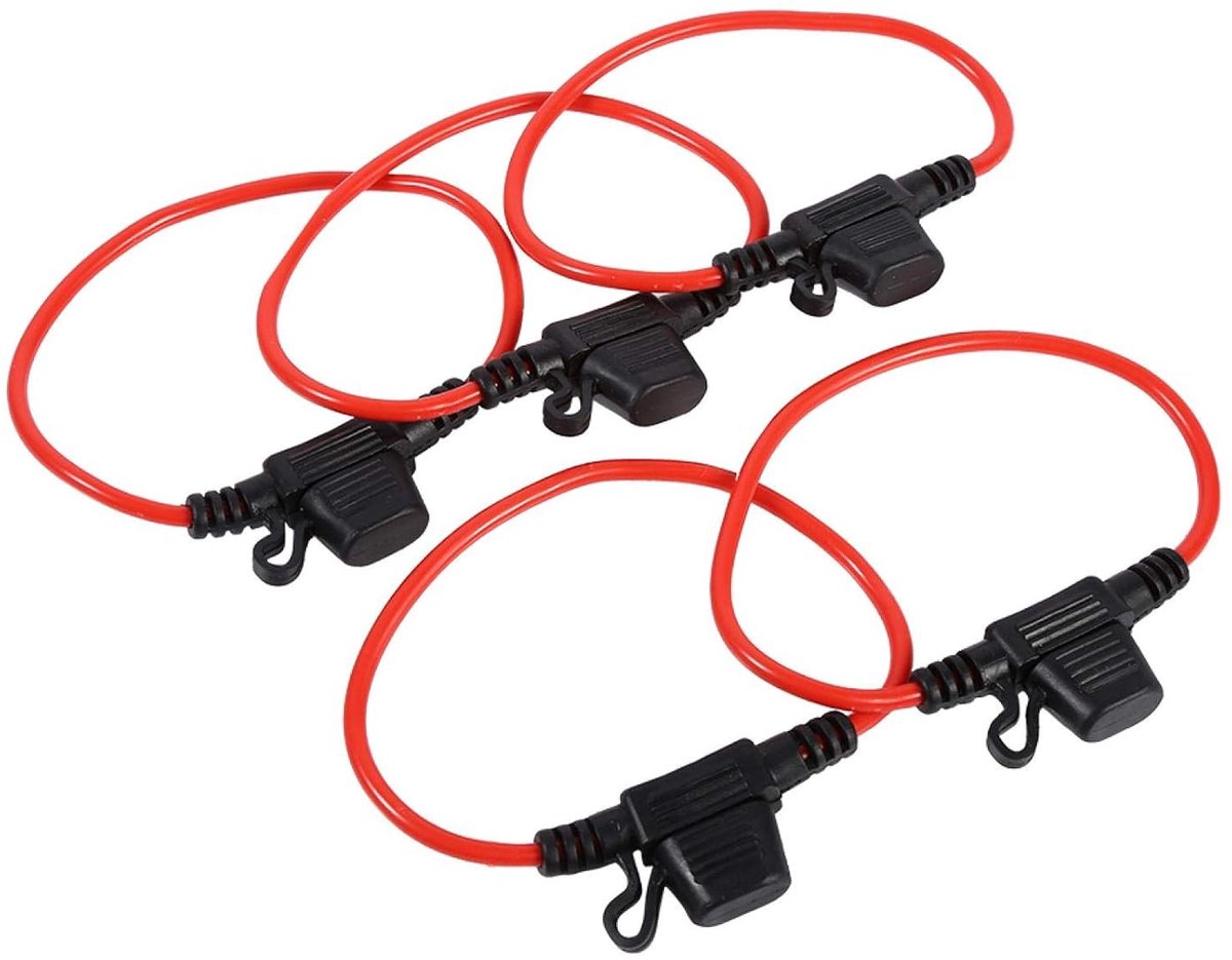 5 stuks waterdichte zekeringhouders, inline zekeringhouders voor auto, ATC/ATO, waterdicht, 14 AWG, inline zekering met een hoed voor auto, boot, motorfiets