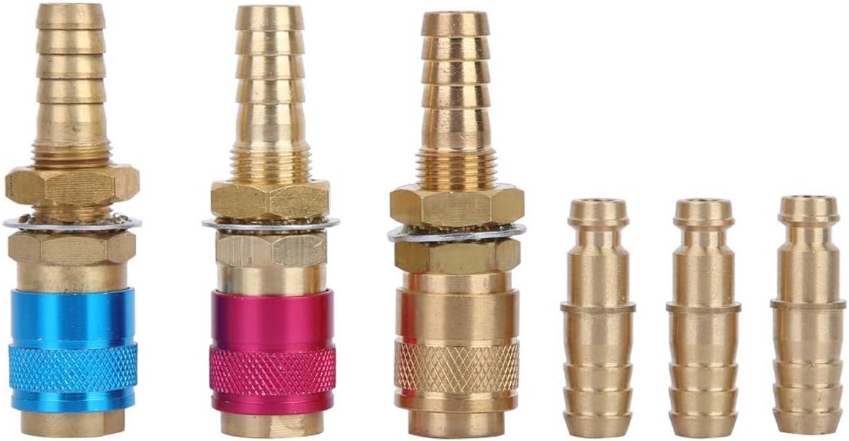 3-delige M10 TIG Lassen Gas/Water Gekoelde Adapter Snelle Aansluiting Slangfitting voor TIG MIG Lasapparaat