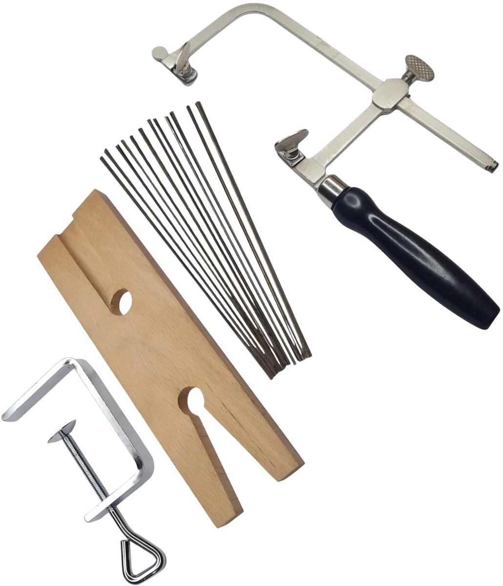 Omgoods - 3-in-1 Professionele Juwelierszaag Set - Inclusief 144 Bladen en V-Slot
