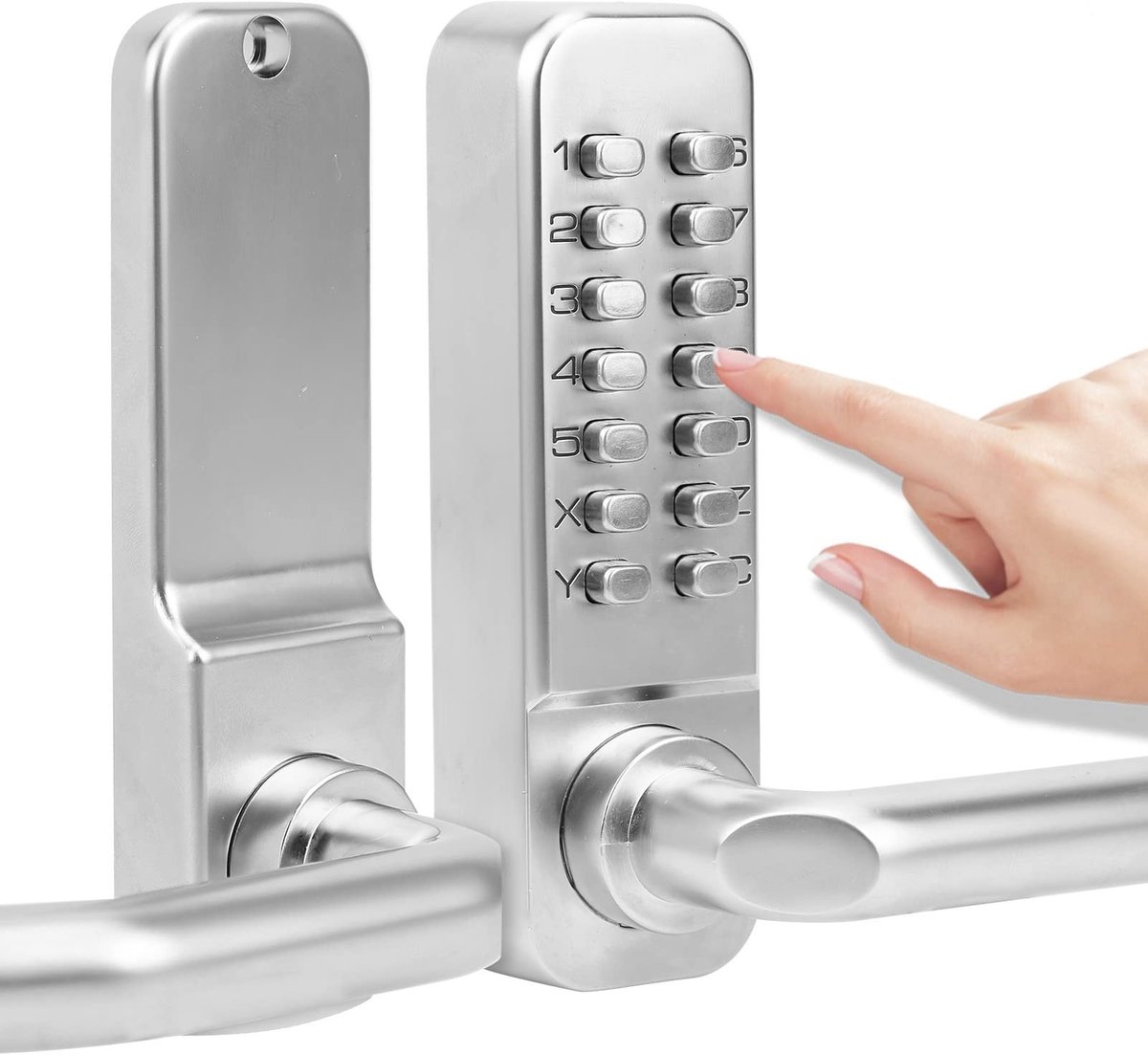 Omgoods- Deurslot Digitale Mechanische Combinatie - Slim Deurslot - Antidiefstal - Zinklegering - Wachtwoordlengte 4-7 cijfers - Toepasselijke deurdikte 30-60 mm - Slim Slot