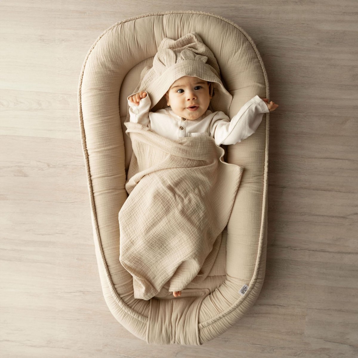 Omgoods - Babycocon 100% Katoen - Knuffelnest voor Baby's en Zuigelingen